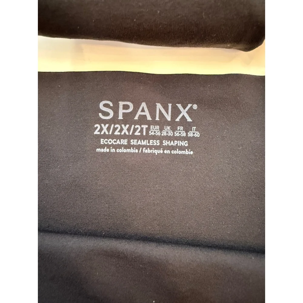 SPANX 2X Black Ecocare Seamless Shaping Thong & Higher Power Short BUNDLE 2 Pcs - Picture 5 of 8